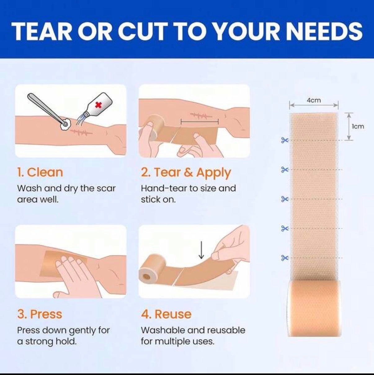 DermaLuxSA Advanced StretchMark Repair Patches – Skin Smoothing Therapy